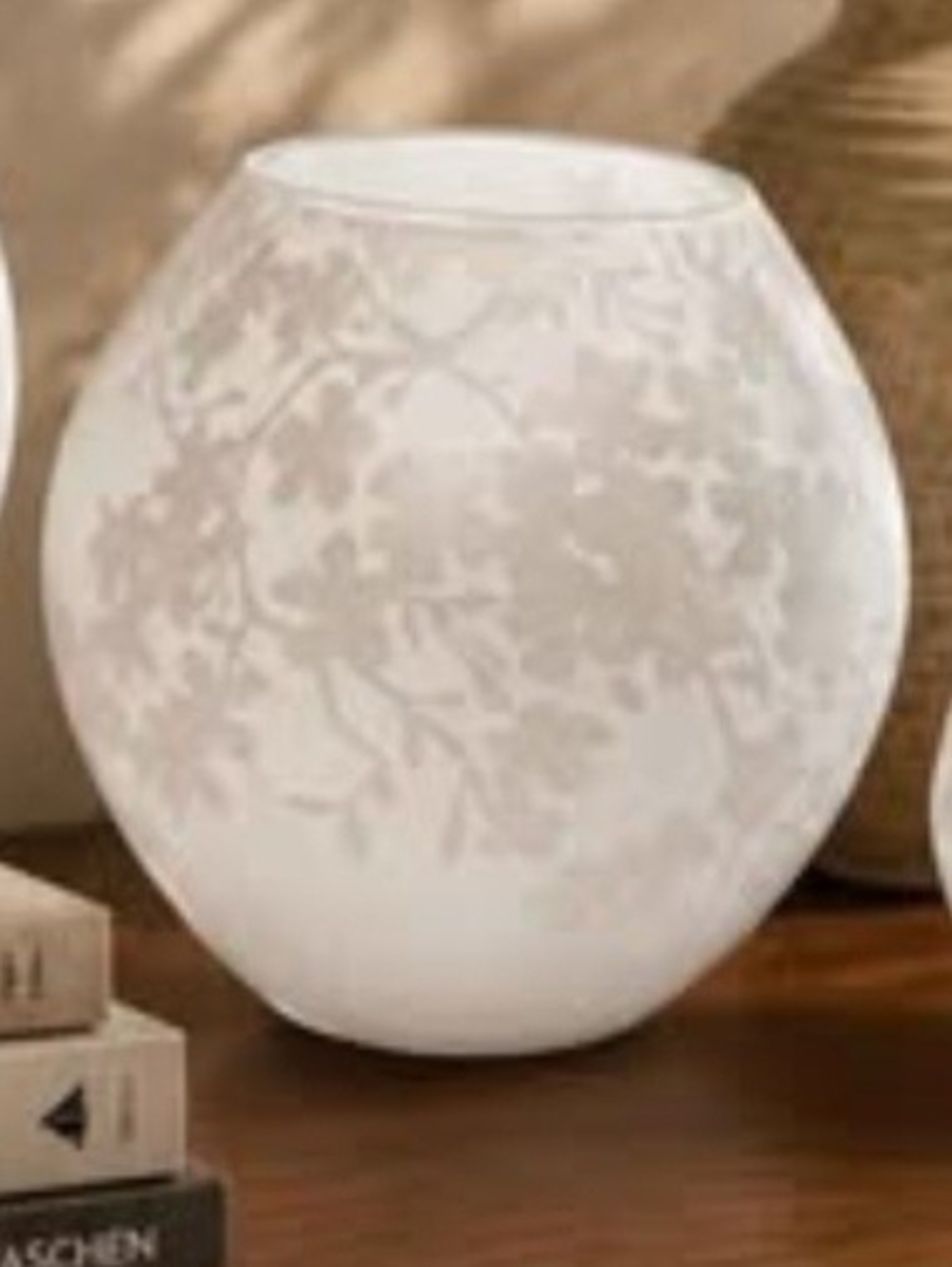 Vintage Knubbig MEDIUM Cherry Blossom Round Glass Table Lamp IKEA